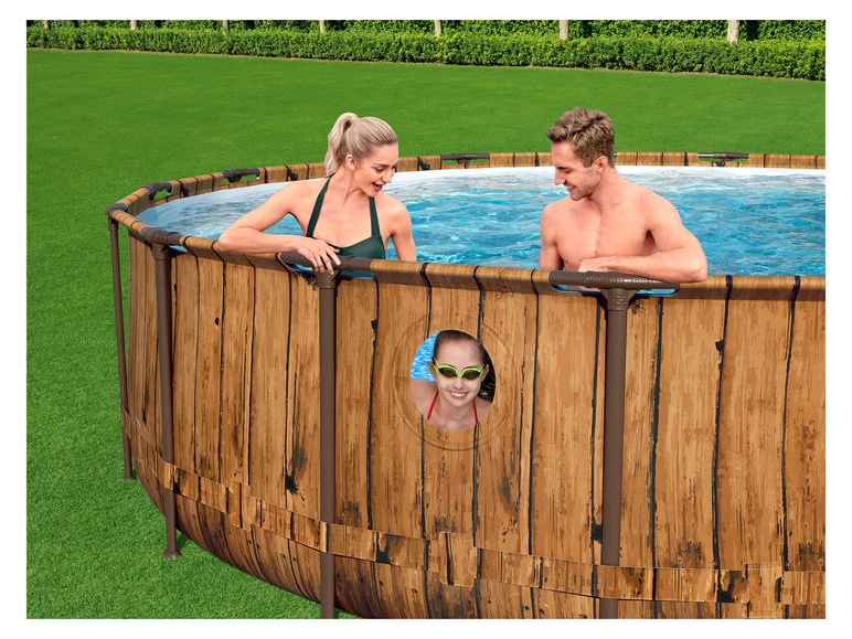 Bestway Power Steel™ Swim 488 Series™ x Vista rund mit Frame Pool Ø Komplett-Set Filterpumpe 122 cm