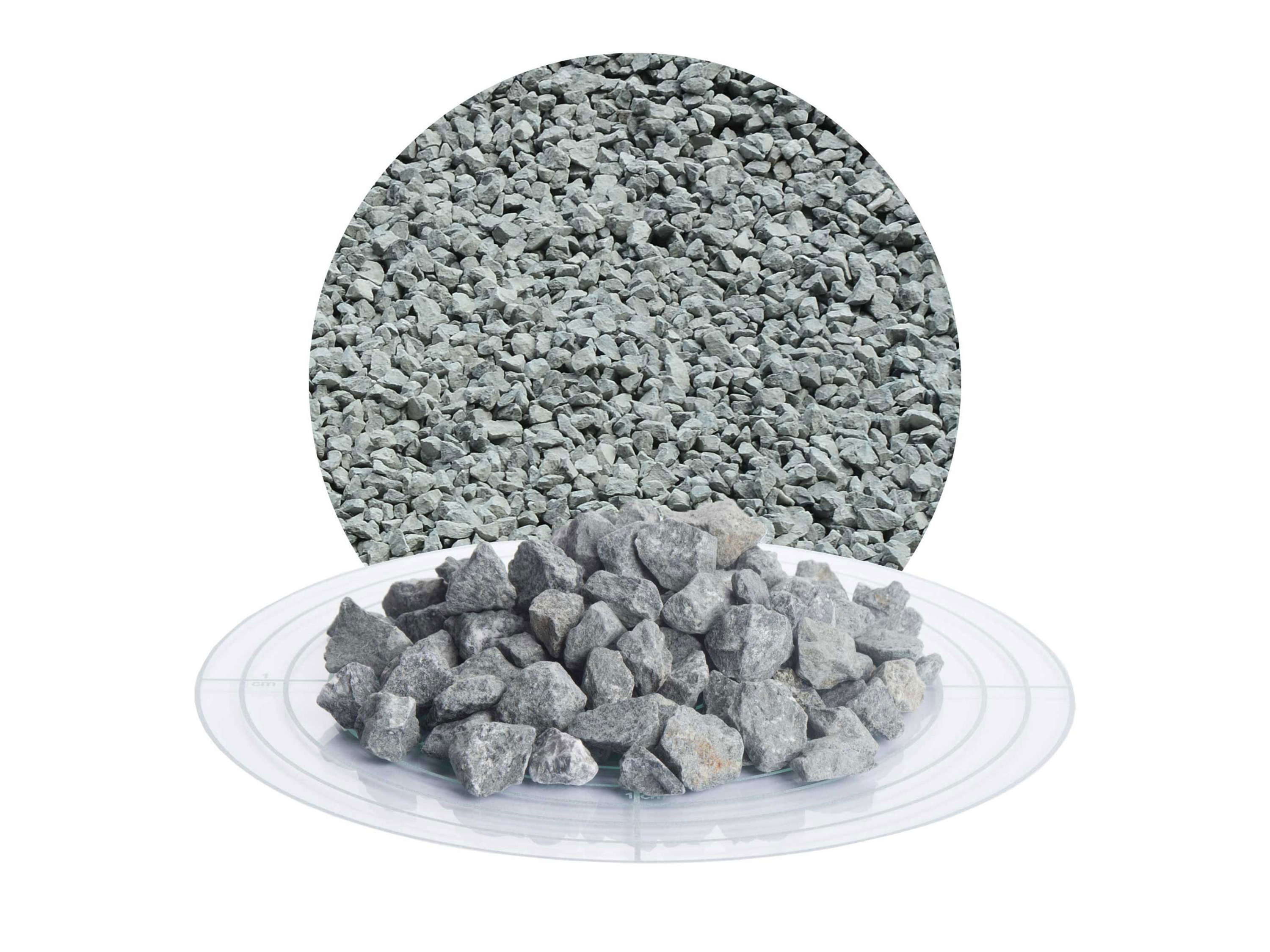 SCHICKER MINERAL Diabas Ziersplitt (8-16 mm, 25 kg, Grau)