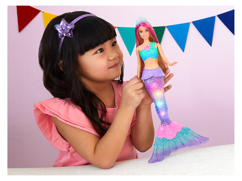 Gehe zu Vollbildansicht: Barbie Malibu Zauberlicht Meerjungfrau Puppe - Bild 4