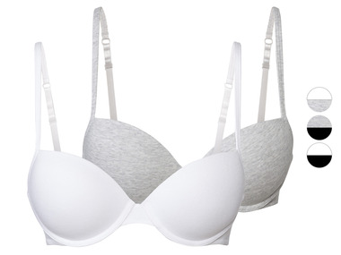 esmara® Damen Bügel-BHs, 2 Stück, gepaddete Cups