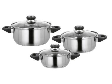 SILVERCREST® Edelstahl-Topf-Set, 6-teilig