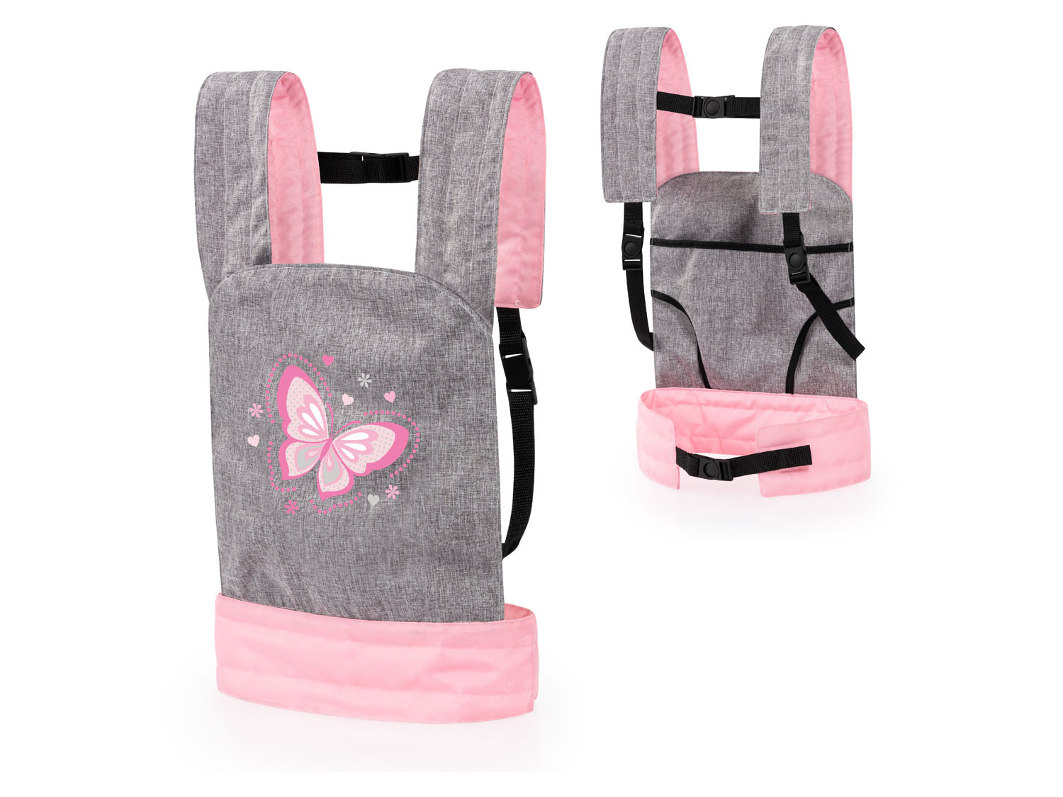 Thumbnail - Bayer Design Puppen-Tragegurt (Grau/Rosa)