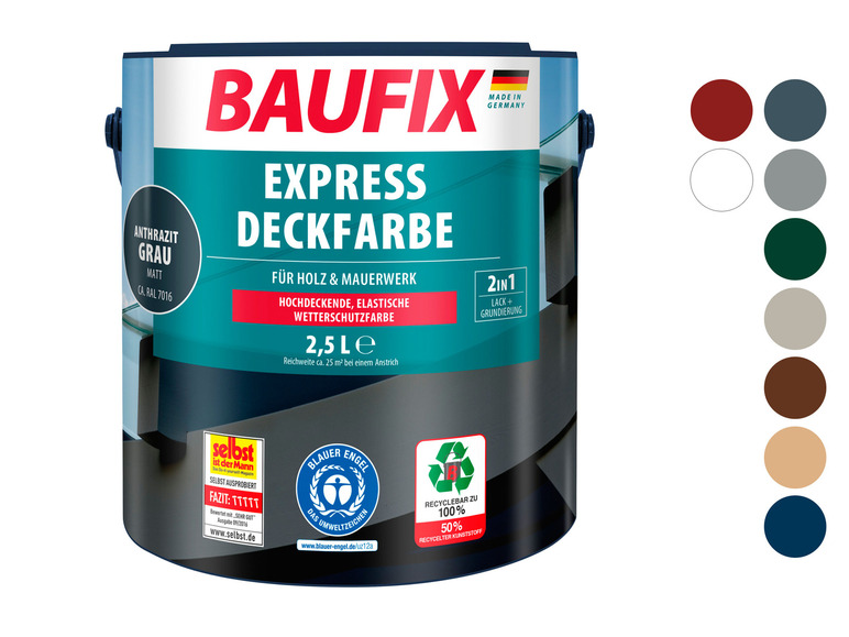 Gehe zu Vollbildansicht: BAUFIX Express-Deckfarbe, 2,5 Liter - Bild 1