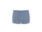 Hellblaue gerippte Baumwoll-Boxershorts für Herren.
