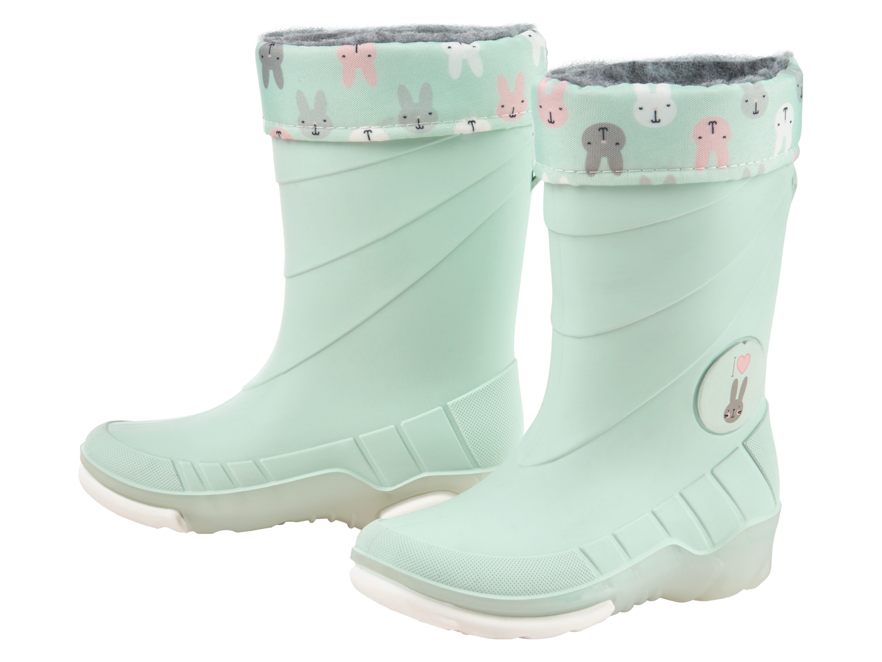 LUPILU® Kleinkinder Regenstiefel mit Licht und Warmfutter (türkis, 24)