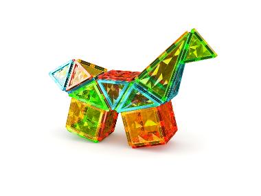 GEOMAG Magnetic Tiles »Gems Rocket 32«