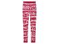 Rote Weihnachts-Leggings mit Lebkuchenmann-Muster.