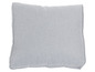 Ein graues Kissen für Sofa oder Stuhl.
