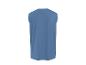 Blaues ärmelloses T-Shirt, Rückansicht