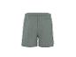 Herren-Sportshorts in Grau mit elastischem Bund und Gesäßtasche.