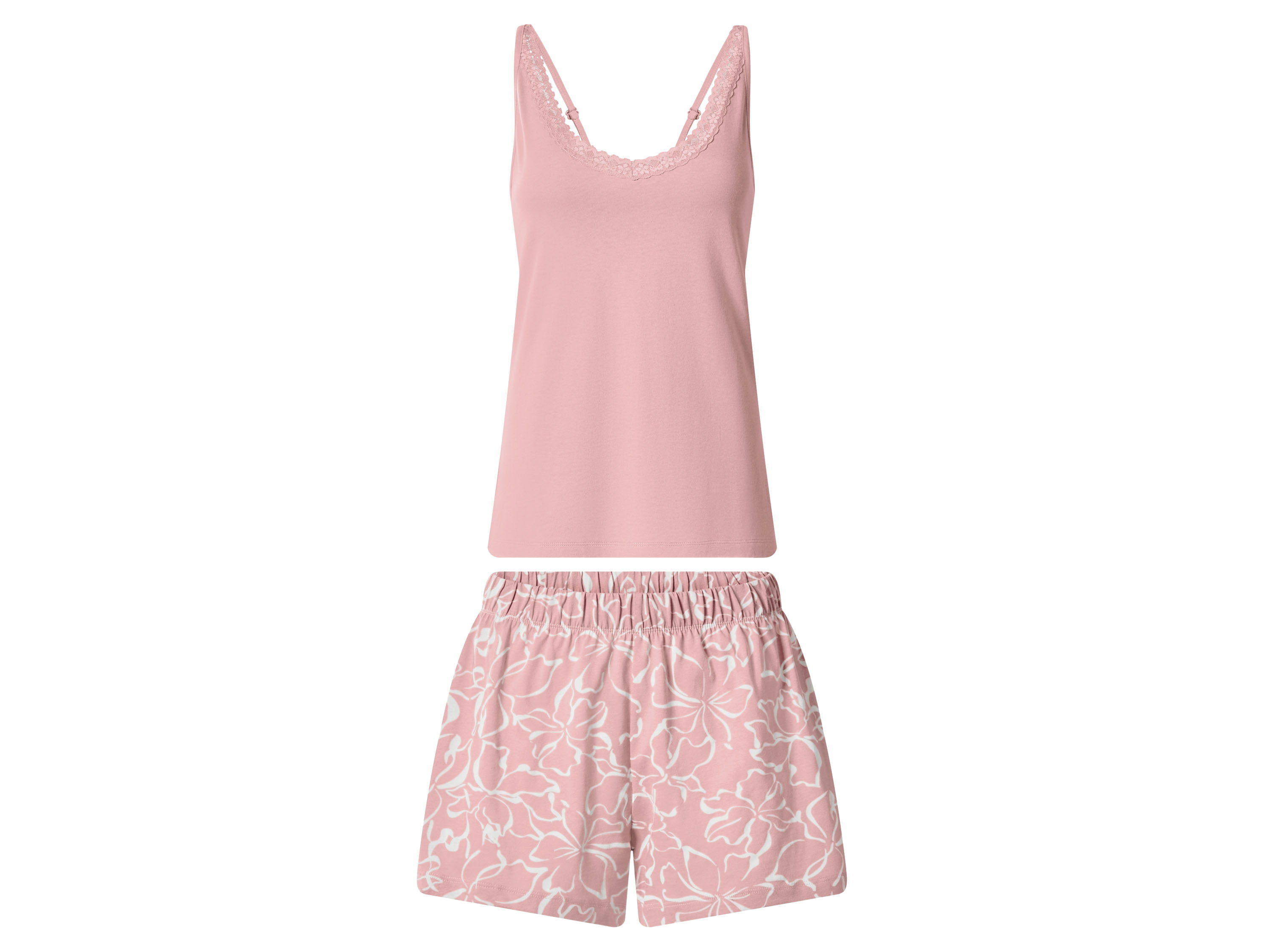 ESMARA® Damen Shorty Pyjama (Pink, XS(32/34))