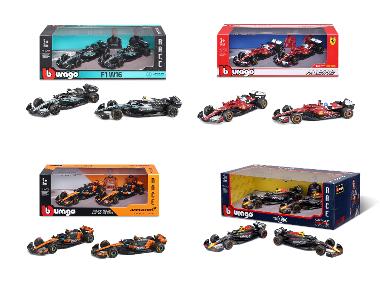 BBURAGO F1 Modellauto Ferrari 2025 Version, 1:43, 2er-Set