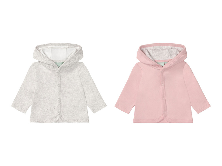 Gehe zu Vollbildansicht: lupilu® Baby Sweatjacke, 2 Stück, aus reiner Bio-Baumwolle - Bild 2