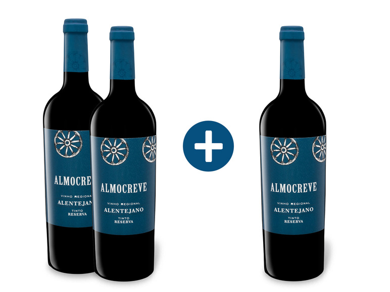 2+1 Paket Almocreve Vinho Regional Alentejano Reserva halbtrocken, Rotwein