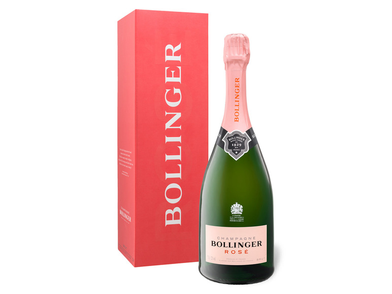 mit Champagner Rosé Geschenkbox, brut Bollinger