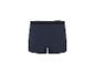 Dunkelblaue Boxershorts mit schwarzem Gummibund.