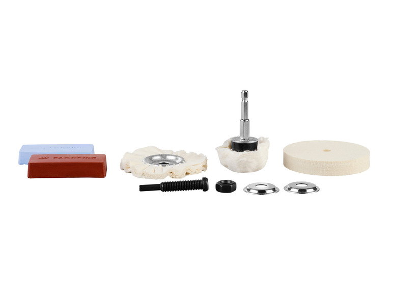 Polierpaste, Polierschwämme und Zubehör zum Polieren von Autos.