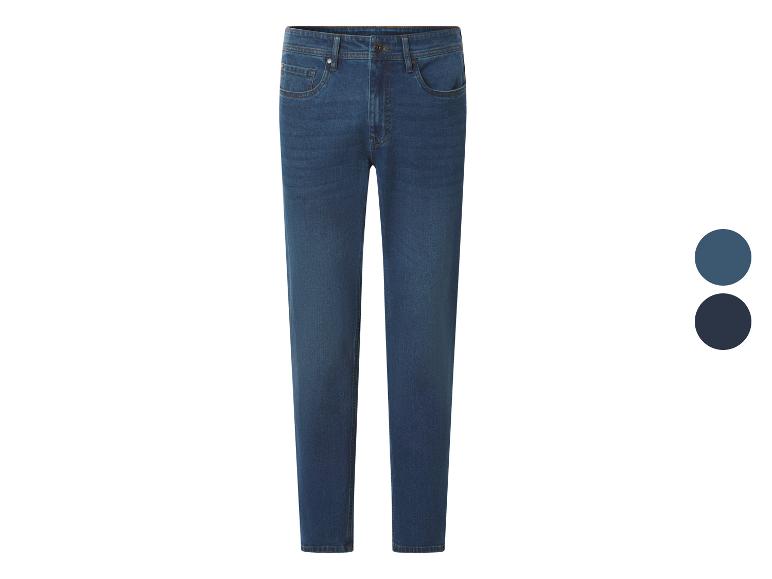 ESMARA MEN Slim Fit Herrenjeans in Blau, normale Leibhöhe, mit Farbmustern.
