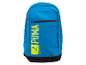 Ein blauer Puma Rucksack mit gelber Beschriftung.