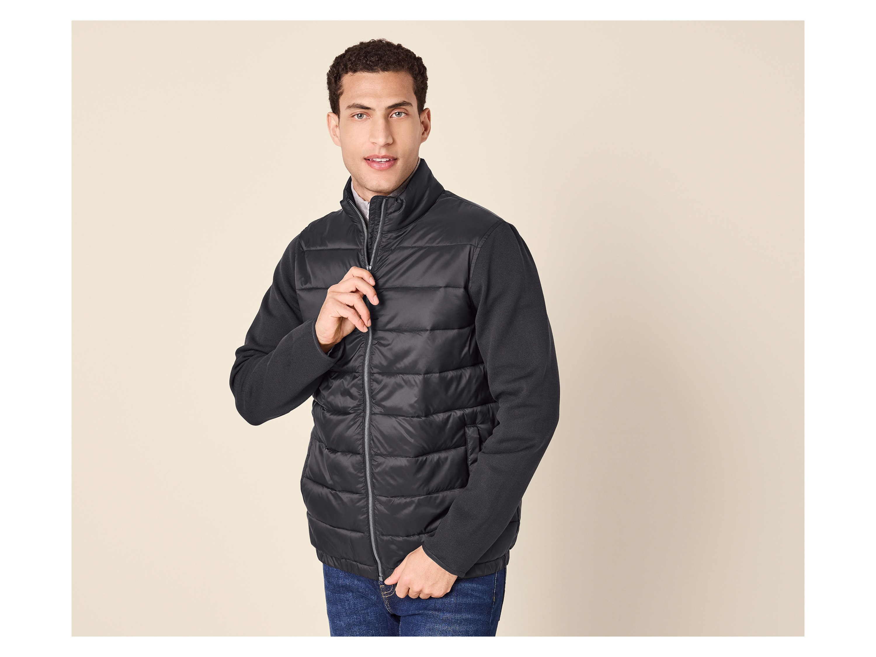 ESMARA MEN Herren Lightweight-Jacke (Schwarz, M (48/50)) – Bild 2 von 4