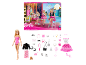 Adventskalender mit Puppe und Modeaccessoires, inklusive Kleidung und Schuhen.