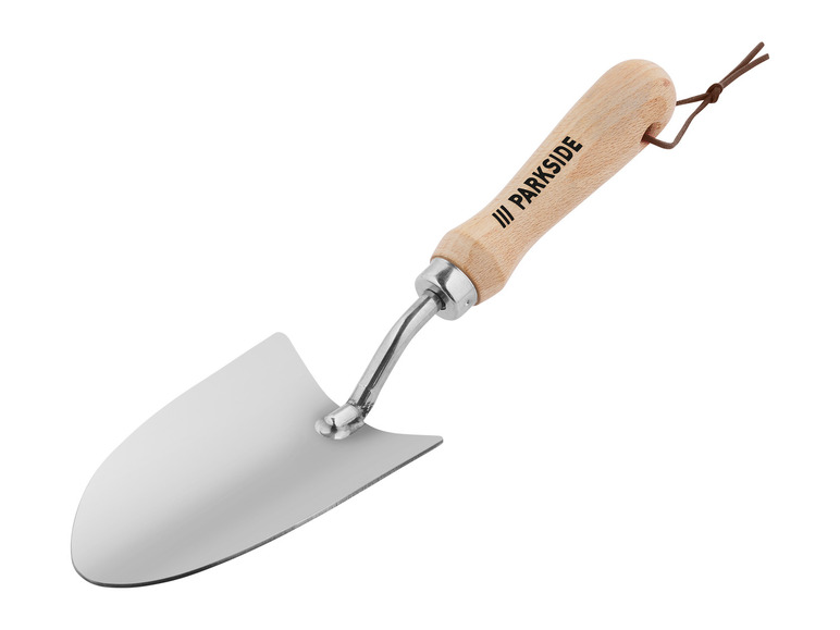 Eine Parkside-Schaufel mit Holzstiel.