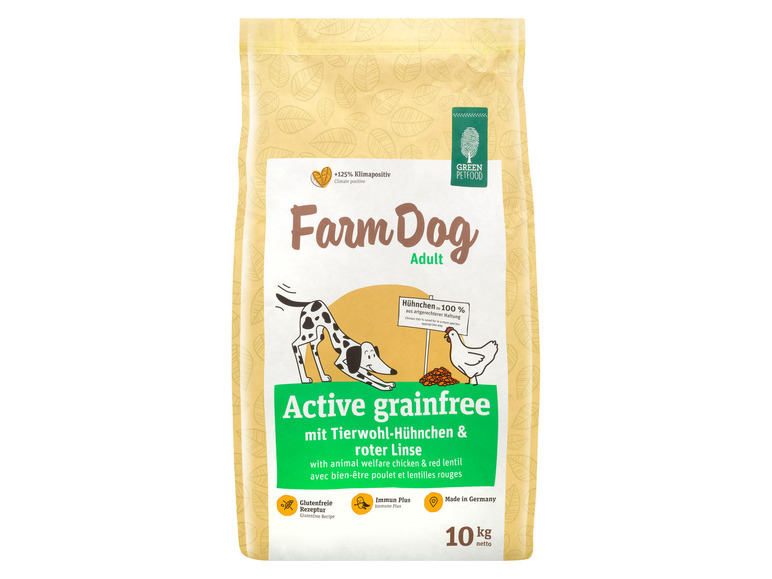 Gehe zu Vollbildansicht: Green Petfood FarmDog Adult Hundetrockennahrung Active Grainfree, 10 kg - Bild 1