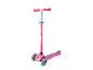 Pinker Dreirad-Roller mit leuchtenden Rädern und verstellbarem Lenker.