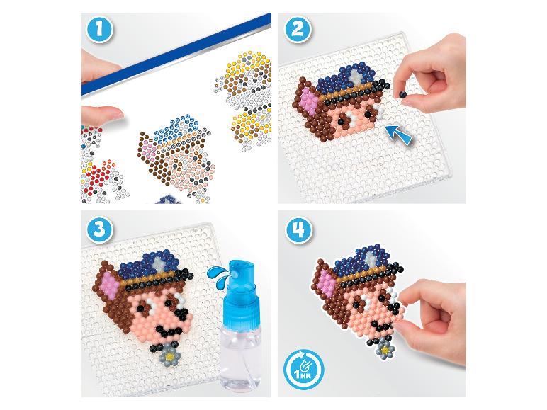 Aquabeads Paw Patrol Mega Bastelset: Schritt-für-Schritt-Anleitung zur Erstellung einer Chase-Figur.