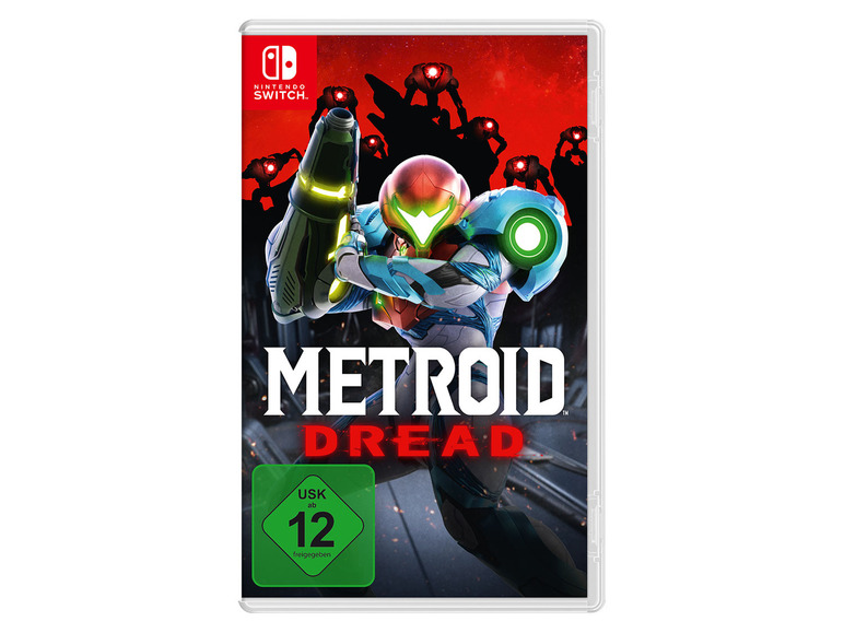 Nintendo Switch-Spielhülle für Metroid Dread.