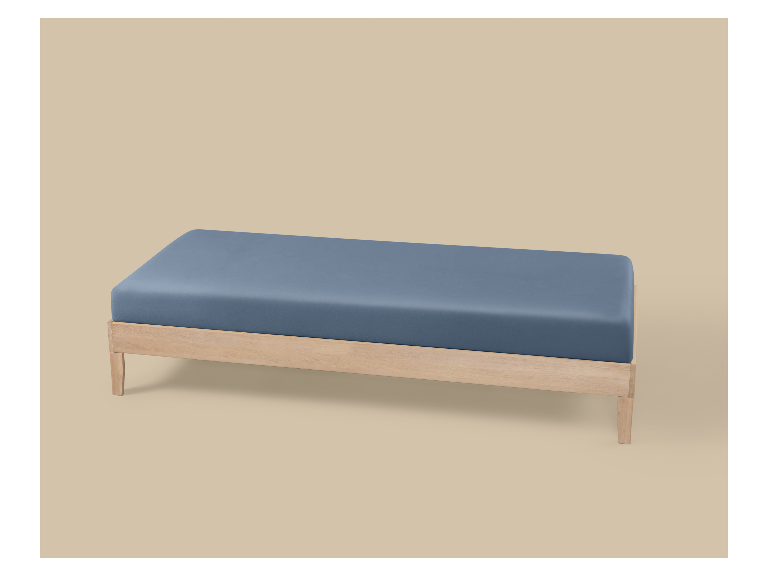 LIVARNO® Satin-Spannbettlaken, 90-100 x 200 cm (Dunkelblau) – Bild 2 von 3