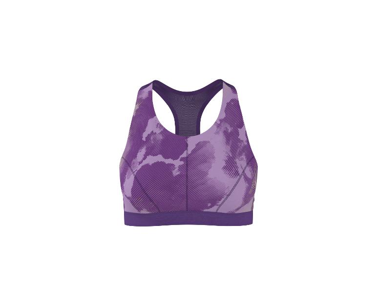 Lila Sport-BH mit abstraktem Muster