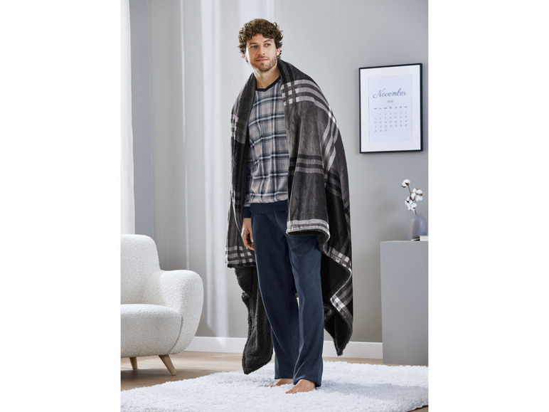 Gehe zu Vollbildansicht: LIVERGY Herren Pyjama, wärmende Fleece-Qualität - Bild 6