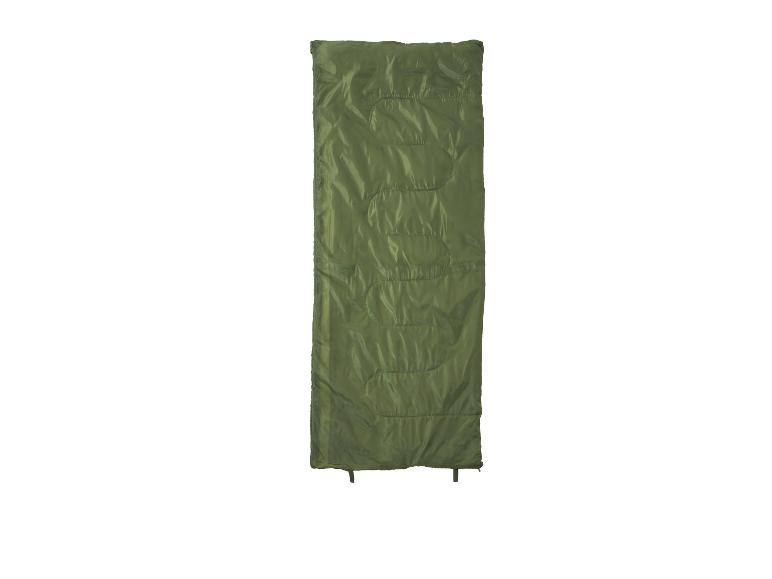 Grüner Schlafsack mit wellenförmigem Steppmuster