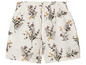 Beige Shorts mit Blumenmuster.