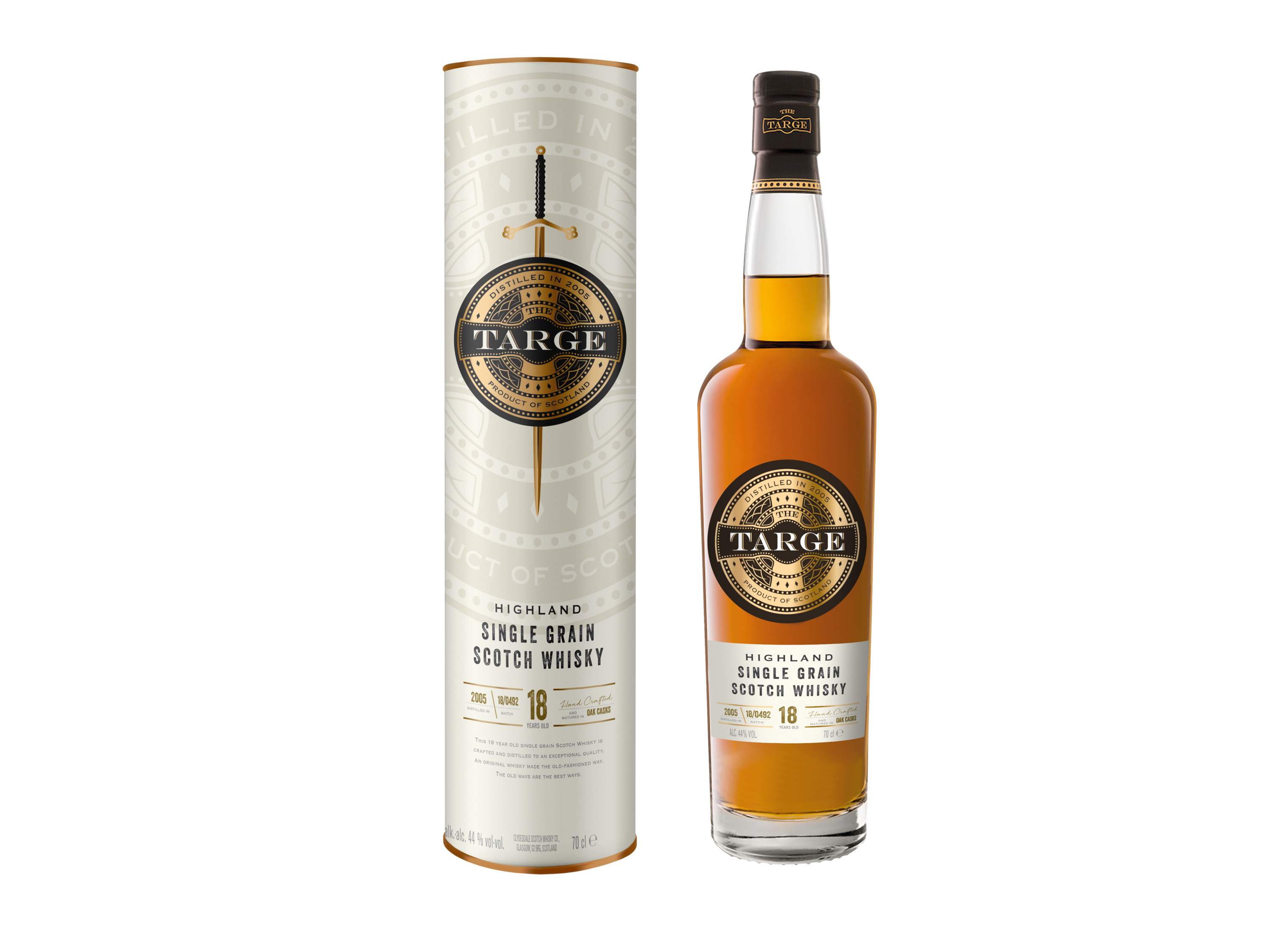 The Targe Highland Single Grain Scotch Whisky 18 Jahre mit Geschenkbox 44% Vol