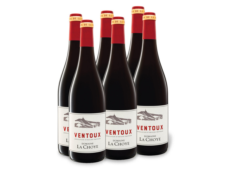 Gehe zu Vollbildansicht: 6 x 0,75-l-Flasche Weinpaket Domaine la Choye Ventoux AOP trocken, Rotwein - Bild 1