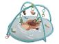 Baby-Spielmatte mit Bögen, hängendem Spielzeug und schwimmendem Affenmotiv.