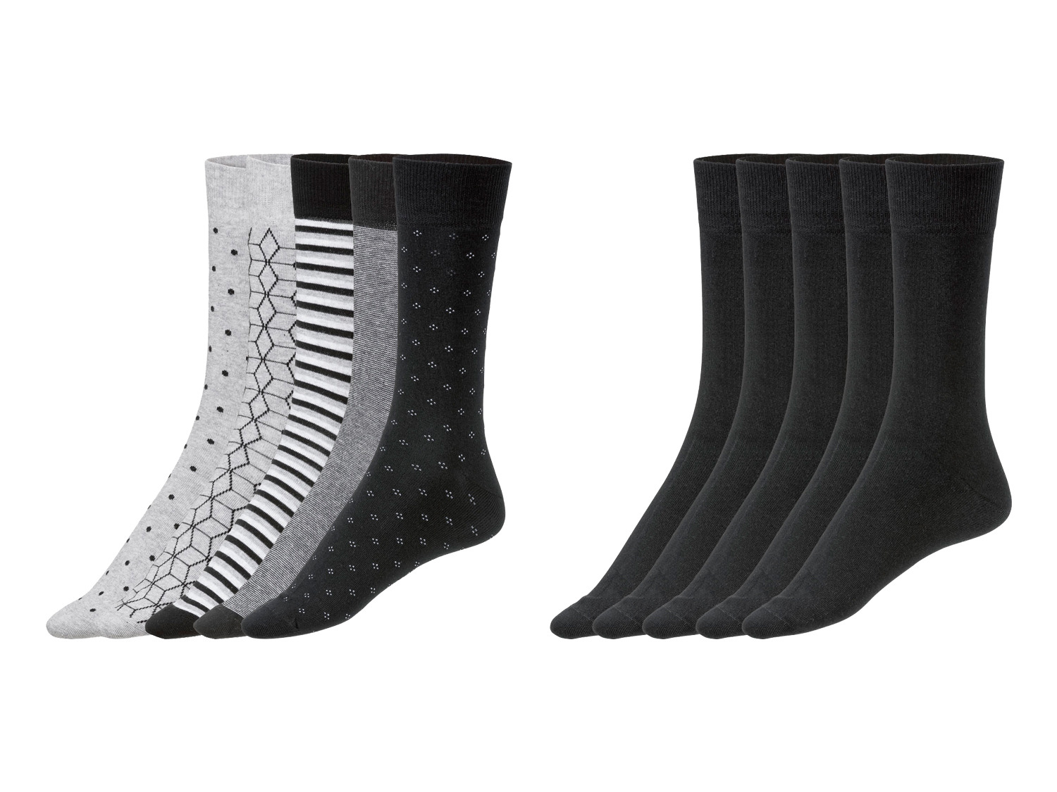 LIVERGY® Herren Socken 5 Paar mit hohem Bio-Baumwollanteil