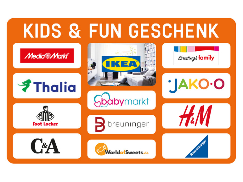 Wunschgutschein Kids & Fun - Digital Code 25€ | Erlebnis & Shopping Gutscheine