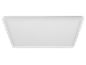 Quadratisches flaches LED-Panel mit weißem Rahmen.