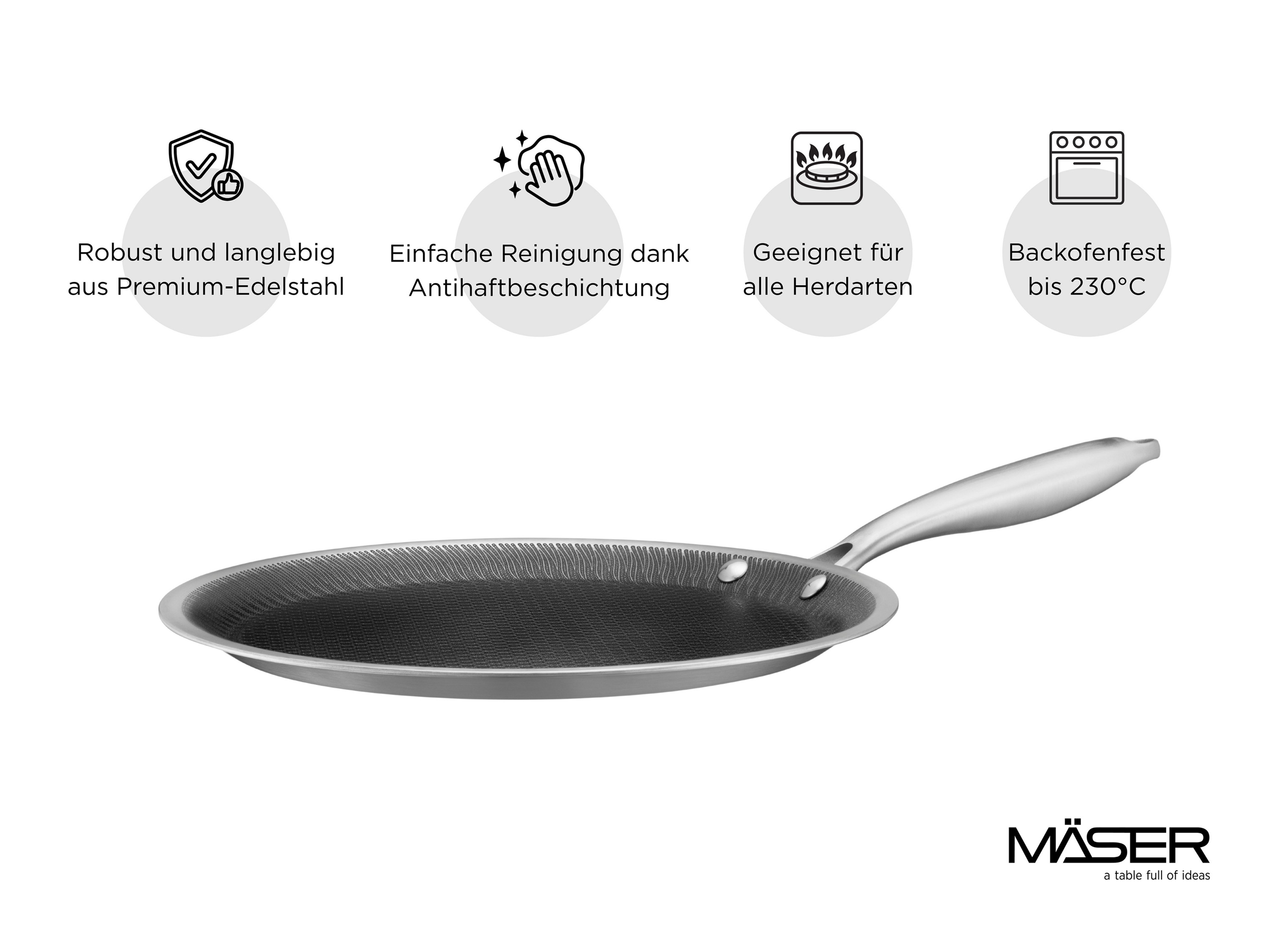 MÄSER Pfanne »Hestia Keramik« (Crêpe-Pfanne, 28 cm) – Bild 3 von 4