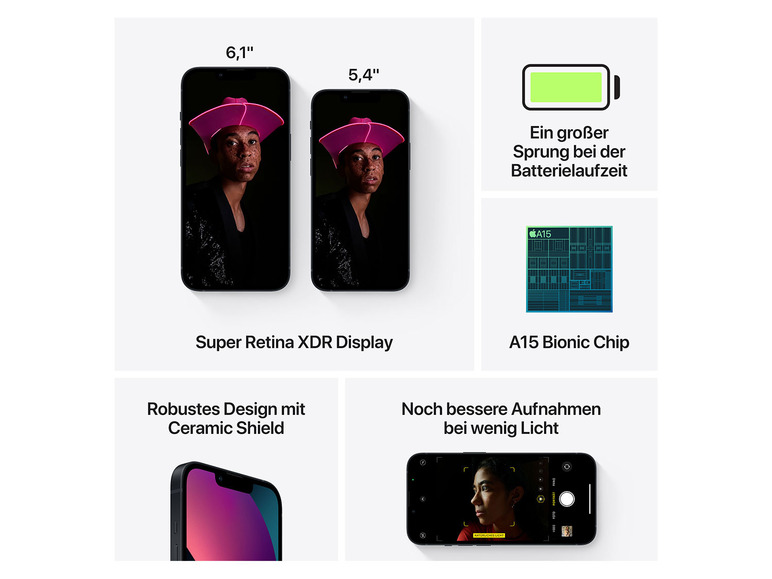 Gehe zu Vollbildansicht: Apple iPhone 13 - 5G Smartphone - Dual-SIM - OLED-Display - 6.1" - Bild 41