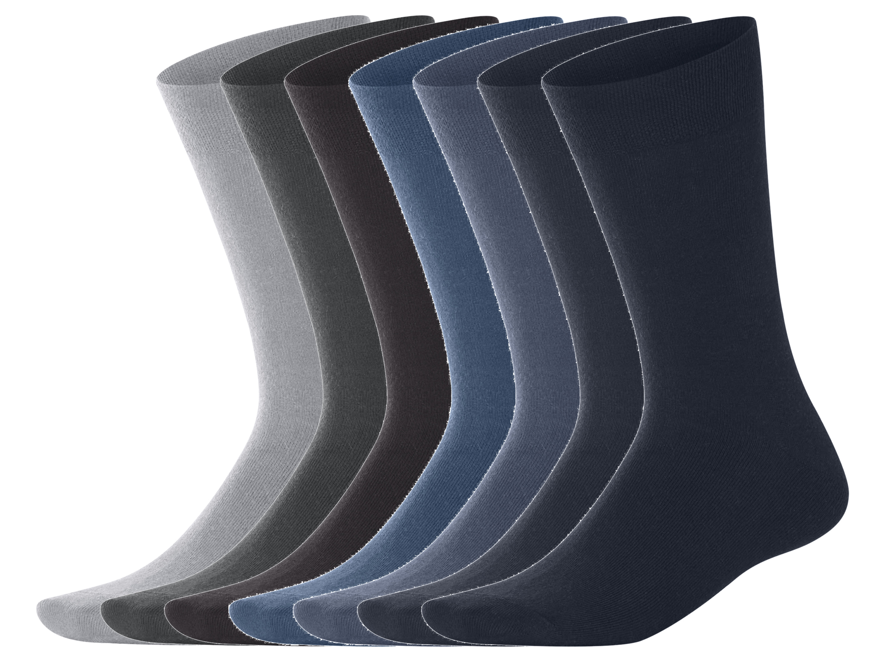 ESMARA MEN Herren Socken 7 Paar (grau/dunkelgrau/blau/navy, 39-42)