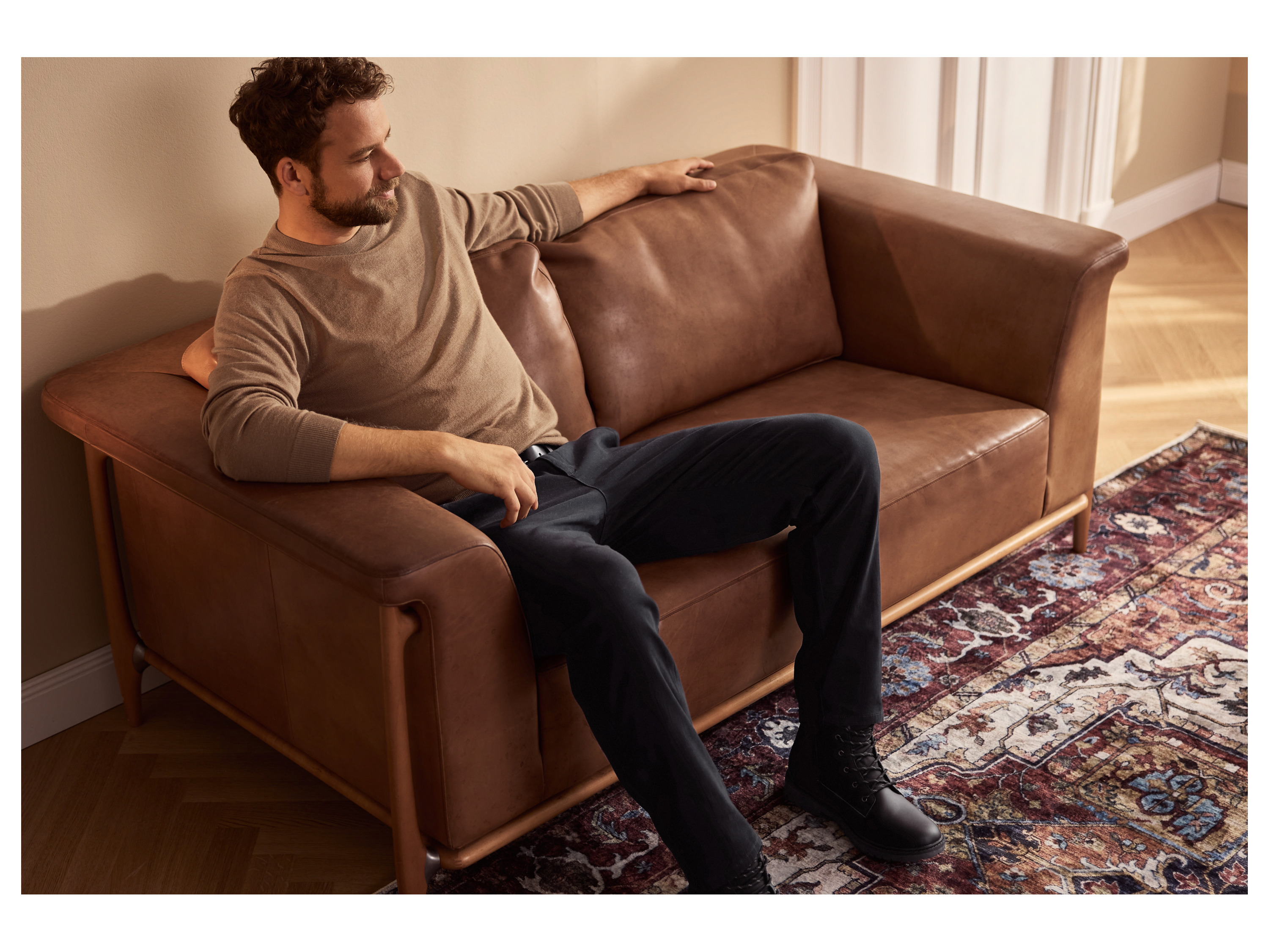 Thumbnail - esmara Men Herren Premium Merinopullover (Braun, S (44/46))