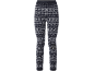 Dunkelblaue Damen-Leggings mit Norwegermuster