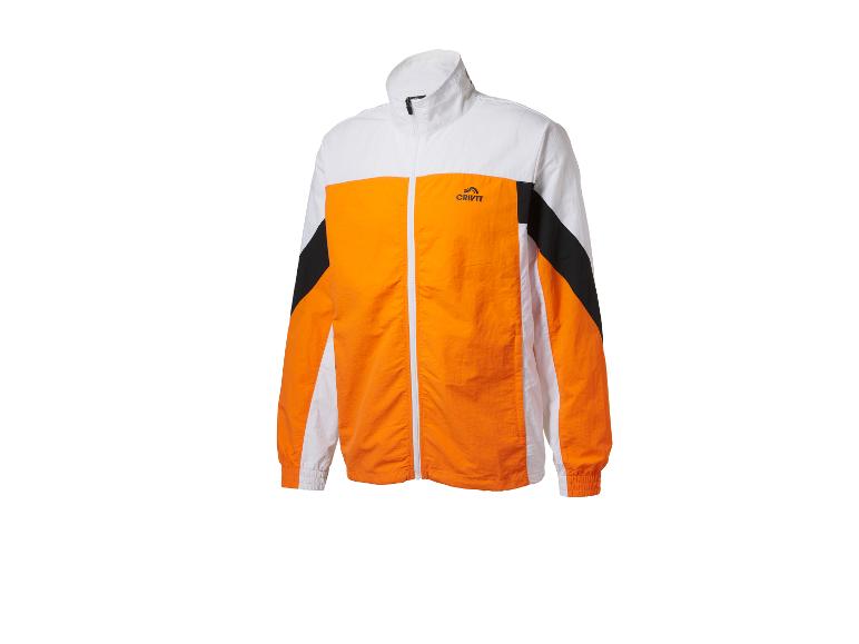 Crivit Herren-Sportjacke in Weiß, Orange und Schwarz