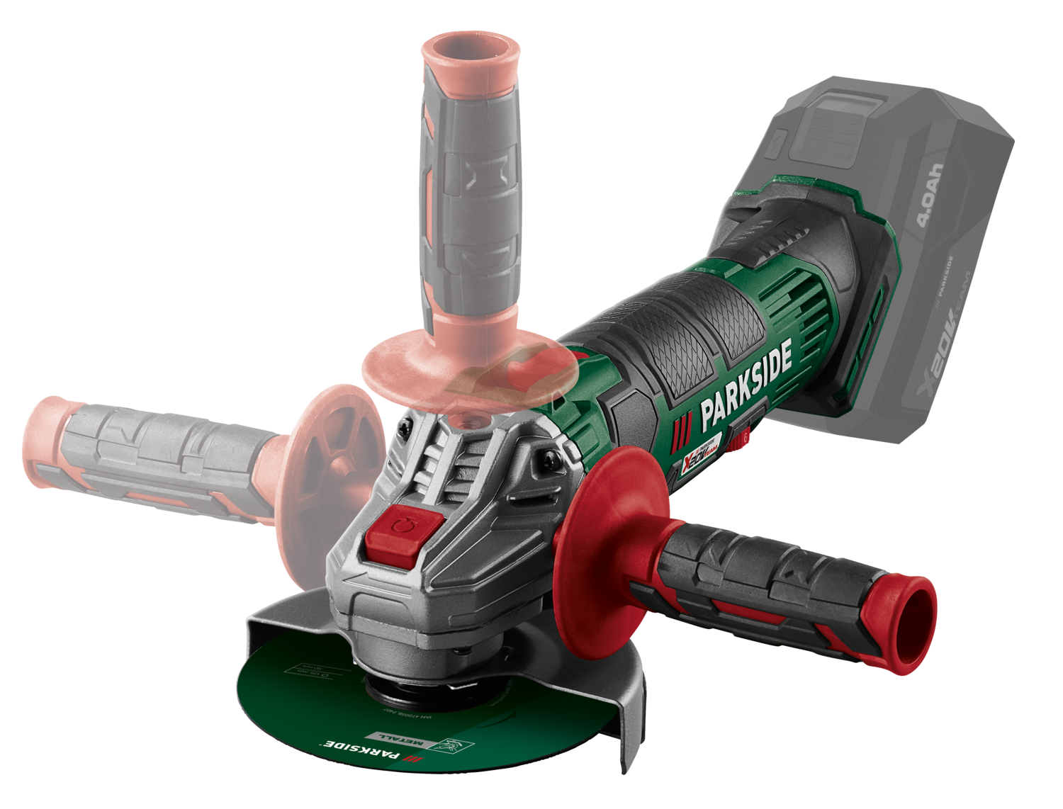 PARKSIDE® 20V Akku-Winkelschleifer »PWSA 20-Li G4«, ohne Akku und Ladegerät – Bild 4 von 4