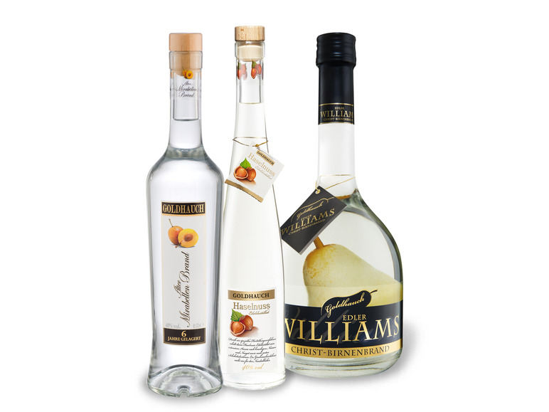Goldhauch Obstbrand Entdeckerpaket 2 x 0,5-l-Flasche + 0,7-l-Flasche