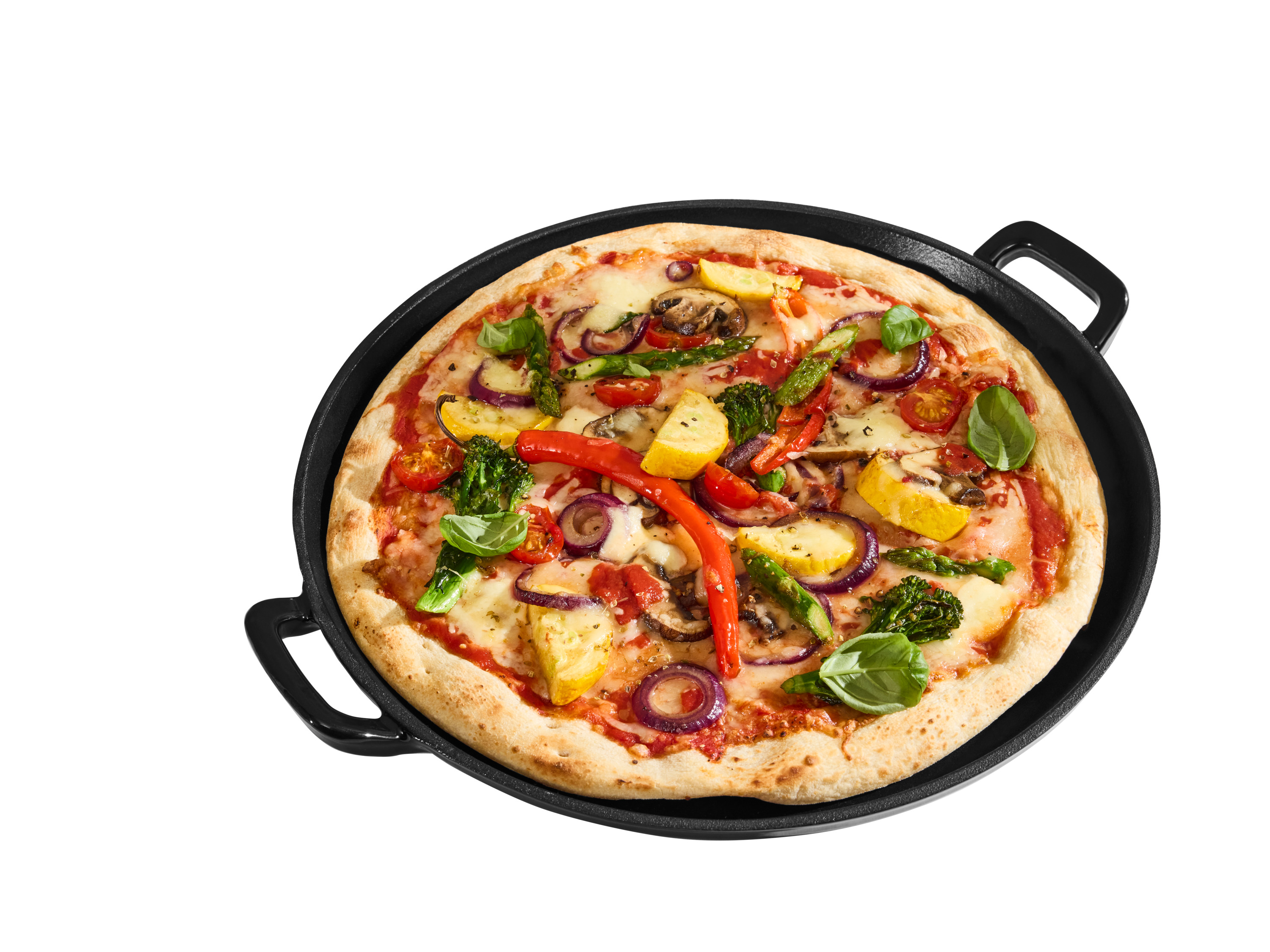 SILVERCREST® Premium-Gusseisenpizzaplatte Ø 31 cm Premium-Gusseisengrillplatte L 36,0 x B 26,0 cm (Pizzaplatte/schwarz) – Bild 3 von 4
